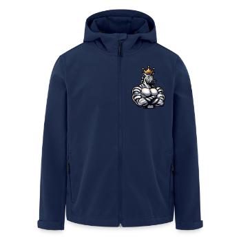 Entraînement de remise en forme Zebra King musclé - Veste softshell homme en polyester recyclé Stanley/Stella - marine - Devant - AI Model Male 185 light (185cm)