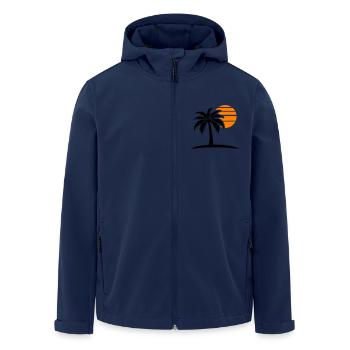 Palm Tree Sun Island - Veste softshell homme en polyester recyclé Stanley/Stella - marine - Devant - AI Model Male 185 light (185cm)