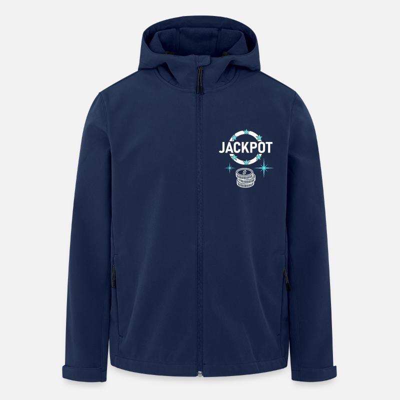 Jackpot design with coins - Men’s Recycled Softshell Jacket by Stanley/Stella - navy