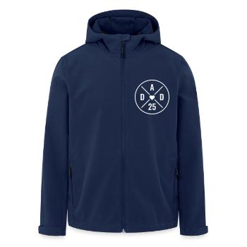 Dad 25 Baby Vater Geschenk Papa 2025 - Recycelte Männer Softshell-Jacke von Stanley/Stella - Navy - Vorne - AI Model Male 185 light (185cm)