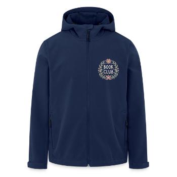 Buchclub, Romantik, Leser, Blumen, Ästhetik - Recycelte Männer Softshell-Jacke von Stanley/Stella - Navy - Vorne - AI Model Male 185 light (185cm)