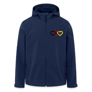 Herzen Deutschland - Recycelte Männer Softshell-Jacke von Stanley/Stella - Navy - Vorne - AI Model Male 185 light (185cm)