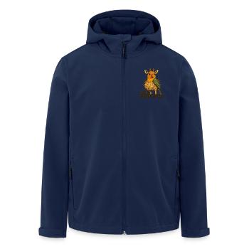 Vogel Giraffe Igel - Recycelte Männer Softshell-Jacke von Stanley/Stella - Navy - Vorne - AI Model Male 185 light (185cm)