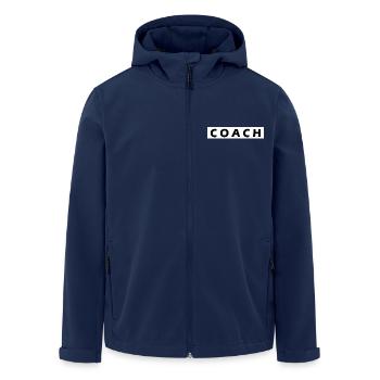 COACH - Men’s Recycled Softshell Jacket by Stanley/Stella - navy - Front - AI Model Male 185 light (185cm)