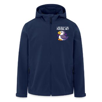 Papageientaucher Puffin - Recycelte Männer Softshell-Jacke von Stanley/Stella - Navy - Vorne - AI Model Male 185 light (185cm)