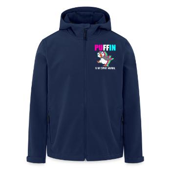 Papageientaucher Puffin - Men’s Recycled Softshell Jacket by Stanley/Stella - navy - Front - AI Model Male 185 light (185cm)