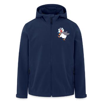 Papageientaucher Puffin - Recycelte Männer Softshell-Jacke von Stanley/Stella - Navy - Vorne - AI Model Male 185 light (185cm)