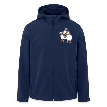 Papageientaucher Puffin - Recycelte Männer Softshell-Jacke von Stanley/Stella - Navy - Vorne - AI Model Male 185 light (185cm)