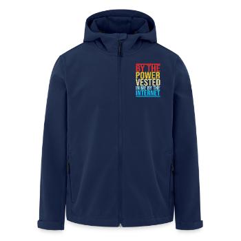 Pasteur - Veste softshell homme en polyester recyclé Stanley/Stella - marine - Devant - AI Model Male 185 light (185cm)