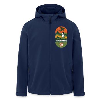 Aegidienberg Bad Honnef Siebengebirge Coat of Arms - Men’s Recycled Softshell Jacket by Stanley/Stella - navy - Front - AI Model Male 185 light (185cm)