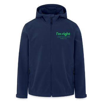 Ich habe Recht, auch wenn ich falsch liege - Recycelte Männer Softshell-Jacke von Stanley/Stella - Navy - Vorne - AI Model Male 185 light (185cm)