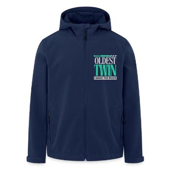 Je suis le jumeau le plus âgé, je rends les règles drôles de frère et de sœur - Veste softshell homme en polyester recyclé Stanley/Stella - marine - Devant - AI Model Male 185 light (185cm)