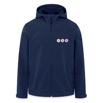 Flower pastel flower flowers pastel flowers lilac - Men’s Recycled Softshell Jacket by Stanley/Stella - navy - Front - AI Model Male 185 light (185cm)