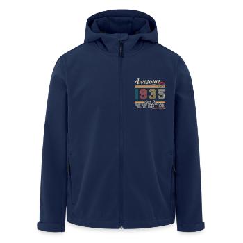 1935 Vintage Retro Geburtstagsgeschenk - Recycelte Männer Softshell-Jacke von Stanley/Stella - Navy - Vorne - AI Model Male 185 light (185cm)