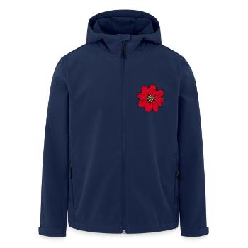 Flower Red Red Flower Flowers Gift - Men’s Recycled Softshell Jacket by Stanley/Stella - navy - Front - AI Model Male 185 light (185cm)