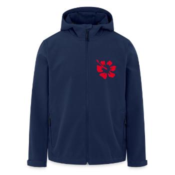 Blume rot rote Blumen rot rote Blumen Hibiskus - Recycelte Männer Softshell-Jacke von Stanley/Stella - Navy - Vorne - AI Model Male 185 light (185cm)