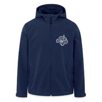 Fleur Fleur Blanche Fleur D’hibiscus - Veste softshell homme en polyester recyclé Stanley/Stella - marine - Devant - AI Model Male 185 light (185cm)