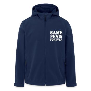 Same penis forever - Men’s Recycled Softshell Jacket by Stanley/Stella - navy - Front - AI Model Male 185 light (185cm)