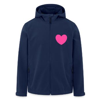 Valentinstag Rosa Herz, Valentinstag - Recycelte Männer Softshell-Jacke von Stanley/Stella - Navy - Vorne - AI Model Male 185 light (185cm)