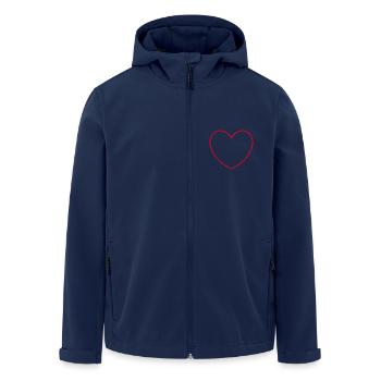 red heart, red heart, red heart, gift, mother's day - Men’s Recycled Softshell Jacket by Stanley/Stella - navy - Front - AI Model Male 185 light (185cm)