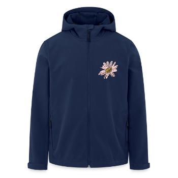 Flower Pink Pink Flower Flowers Pink Pink Flowers - Men’s Recycled Softshell Jacket by Stanley/Stella - navy - Front - AI Model Male 185 light (185cm)