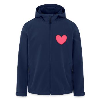 Heart Pink Pattern Pink Gift Valentine's Day - Men’s Recycled Softshell Jacket by Stanley/Stella - navy - Front - AI Model Male 185 light (185cm)