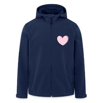 pink heart heart pink gift valentine's day - Men’s Recycled Softshell Jacket by Stanley/Stella - navy - Front - AI Model Male 185 light (185cm)