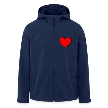 rotes Herz rot Herzen rot Herz - Recycelte Männer Softshell-Jacke von Stanley/Stella - Navy - Vorne - AI Model Male 185 light (185cm)