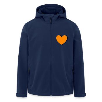 orange heart orange valentine's day - Men’s Recycled Softshell Jacket by Stanley/Stella - navy - Front - AI Model Male 185 light (185cm)