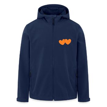 orange heart orange valentine's day - Men’s Recycled Softshell Jacket by Stanley/Stella - navy - Front - AI Model Male 185 light (185cm)