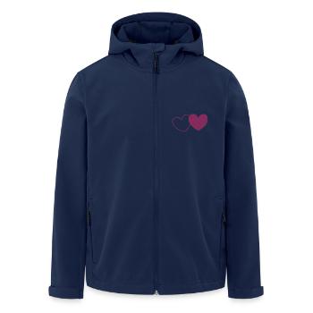 Valentine's Day Heart Violet - Men’s Recycled Softshell Jacket by Stanley/Stella - navy - Front - AI Model Male 185 light (185cm)