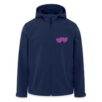 Valentine's Day Heart Violet Couples - Men’s Recycled Softshell Jacket by Stanley/Stella - navy - Front - AI Model Male 185 light (185cm)