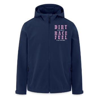 Dirt Track Racing - Men’s Recycled Softshell Jacket by Stanley/Stella - navy - Front - AI Model Male 185 light (185cm)