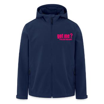 got me? i'll do your body good - Recycelte Männer Softshell-Jacke von Stanley/Stella - Navy - Vorne - AI Model Male 185 light (185cm)