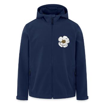 Fleur blanche blanc Floral cadeau fête des mères maman - Veste softshell homme en polyester recyclé Stanley/Stella - marine - Devant - AI Model Male 185 light (185cm)