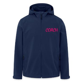 COACH - Men’s Recycled Softshell Jacket by Stanley/Stella - navy - Front - AI Model Male 185 light (185cm)