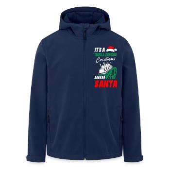 Roller Coaster Christmas - Recycelte Männer Softshell-Jacke von Stanley/Stella - Navy - Vorne - AI Model Male 185 light (185cm)