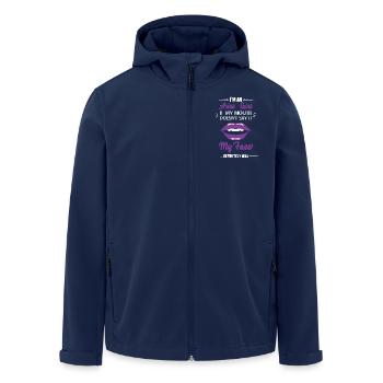 Zodiac sign Aries - Men’s Recycled Softshell Jacket by Stanley/Stella - navy - Front - AI Model Male 185 light (185cm)