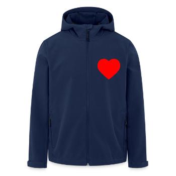 Heart - Men’s Recycled Softshell Jacket by Stanley/Stella - navy - Front - AI Model Male 185 light (185cm)