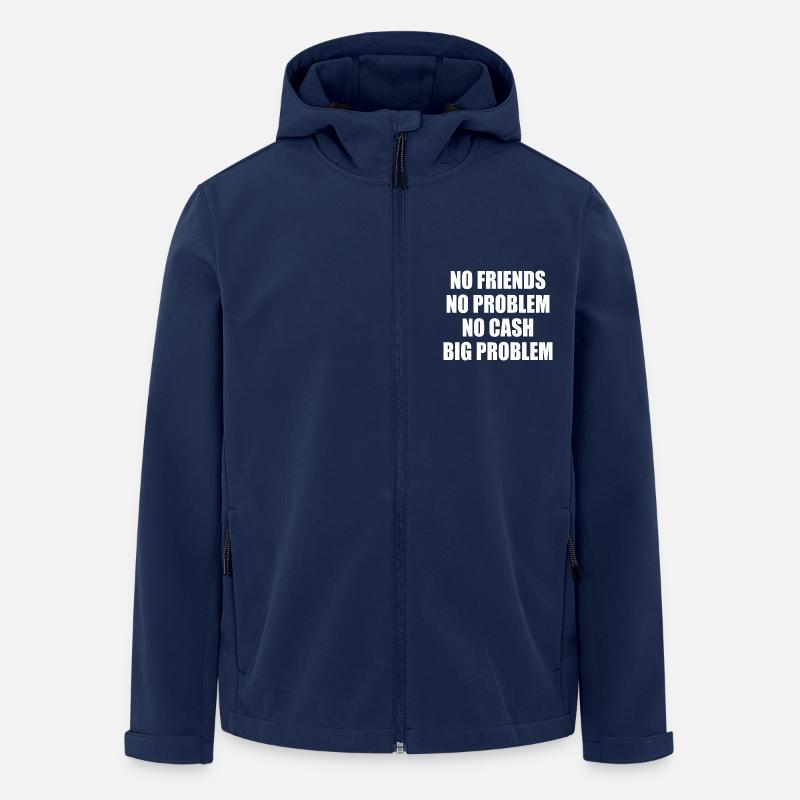no friends no problem no cash big problem - Recycelte Männer Softshell-Jacke von Stanley/Stella - Navy