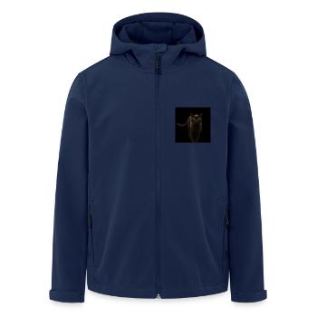 schwarze Katze Kätzchen Katze - Recycelte Männer Softshell-Jacke von Stanley/Stella - Navy - Vorne - AI Model Male 185 light (185cm)