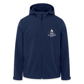 Glamping Camping Luxus Humor Mädchen Camper - Recycelte Männer Softshell-Jacke von Stanley/Stella - Navy - Vorne - AI Model Male 185 light (185cm)