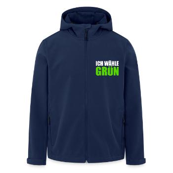 je choisis le vert - Veste softshell homme en polyester recyclé Stanley/Stella - marine - Devant - AI Model Male 185 light (185cm)
