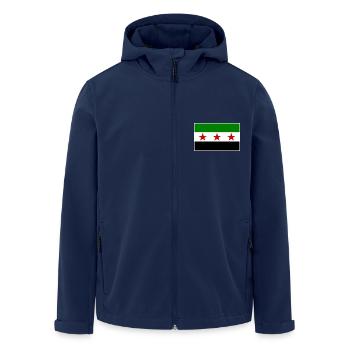 syrien - Recycelte Männer Softshell-Jacke von Stanley/Stella - Navy - Vorne - AI Model Male 185 light (185cm)