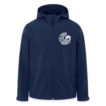 I love my cat and line dancing - Men’s Recycled Softshell Jacket by Stanley/Stella - navy - Front - AI Model Male 185 light (185cm)