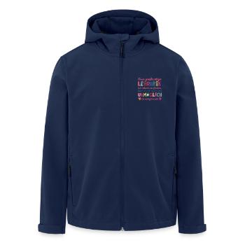 Großartige Lehrerin - Recycelte Männer Softshell-Jacke von Stanley/Stella - Navy - Vorne - AI Model Male 185 light (185cm)