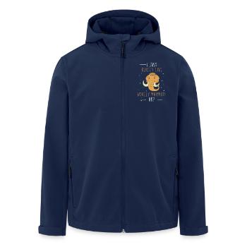 Mammoth - Men’s Recycled Softshell Jacket by Stanley/Stella - navy - Front - AI Model Male 185 light (185cm)