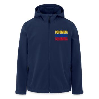 Flagge von Kolumbien, kolumbianischer Stolz - Recycelte Männer Softshell-Jacke von Stanley/Stella - Navy - Vorne - AI Model Male 185 light (185cm)