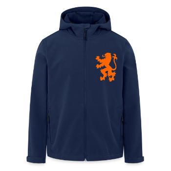 Holland Coat of Arms Orange Lion - Men’s Recycled Softshell Jacket by Stanley/Stella - navy - Front - AI Model Male 185 light (185cm)