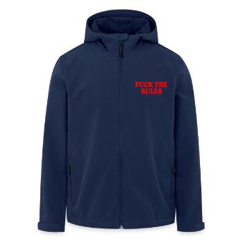 Fuck the rules - Recycelte Männer Softshell-Jacke von Stanley/Stella - Navy - Vorne - AI Model Male 185 light (185cm)